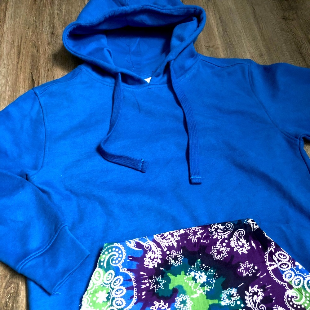 Sewn on bandana sweatshirt